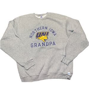 Russell Athletic UNI Northern Iowa Panthers Crewneck Sweatshirt Large Grandpa